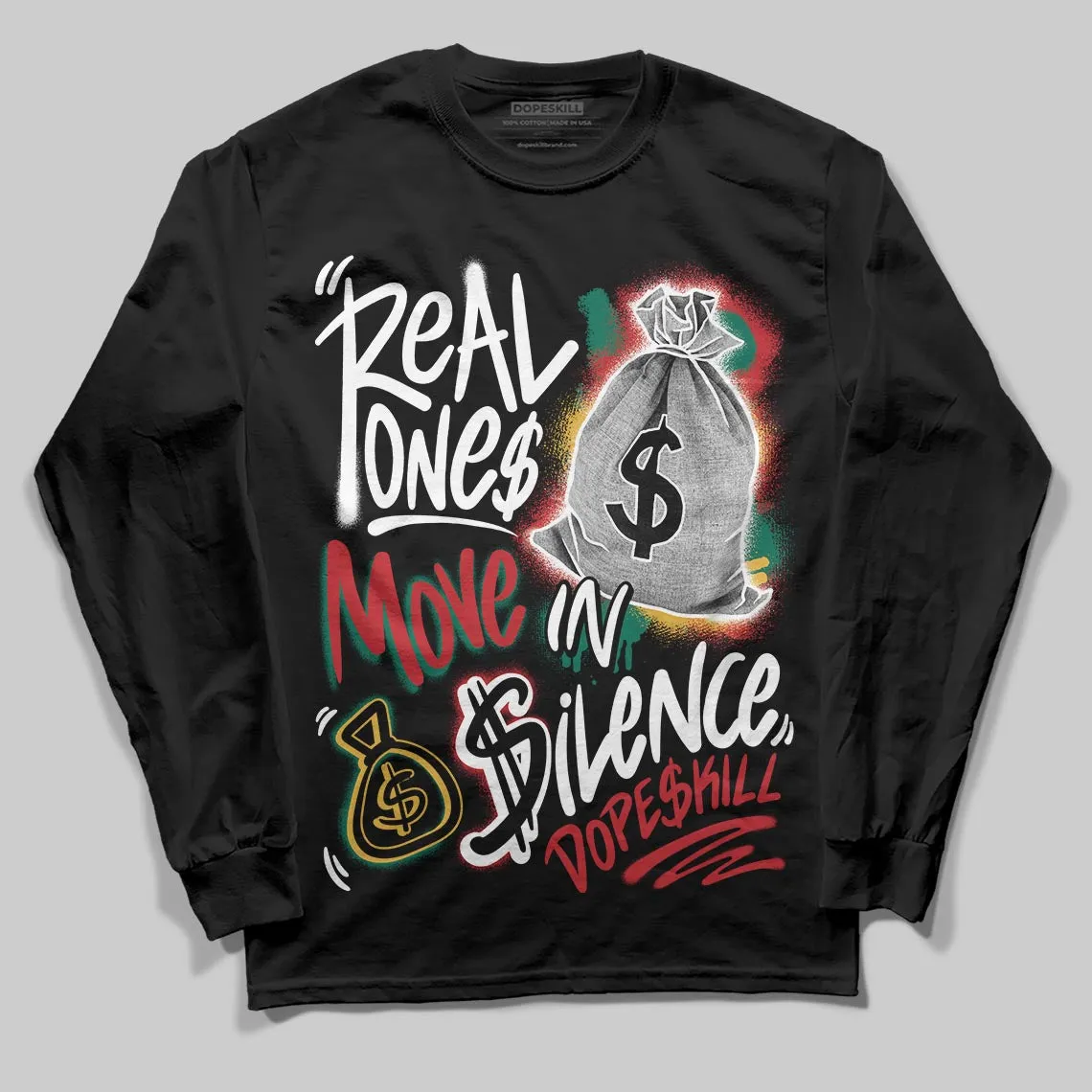 Mexico 'El Vuelo' 3s DopeSkill Long Sleeve T-Shirt Real Ones Move In Silence Graphic sold by DopeSkill product image thumbnail 2