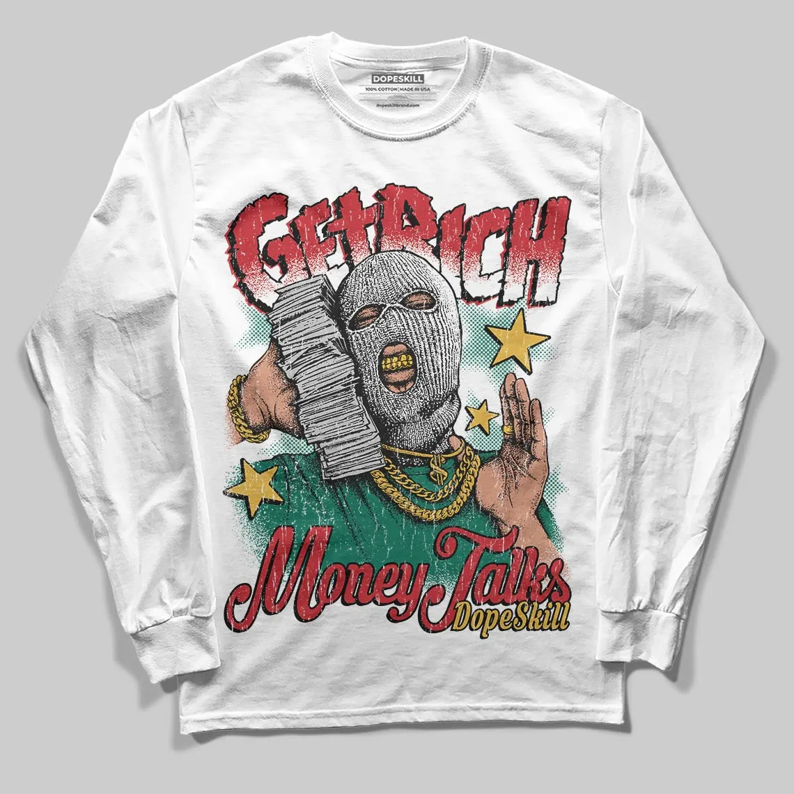 Mexico 'El Vuelo' 3s DopeSkill Long Sleeve T-Shirt Get Rich Graphic sold by DopeSkill