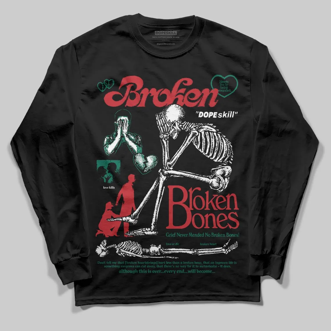 Mexico 'El Vuelo' 3s DopeSkill Long Sleeve T-Shirt Broken Bones Graphic sold by DopeSkill product image thumbnail 2