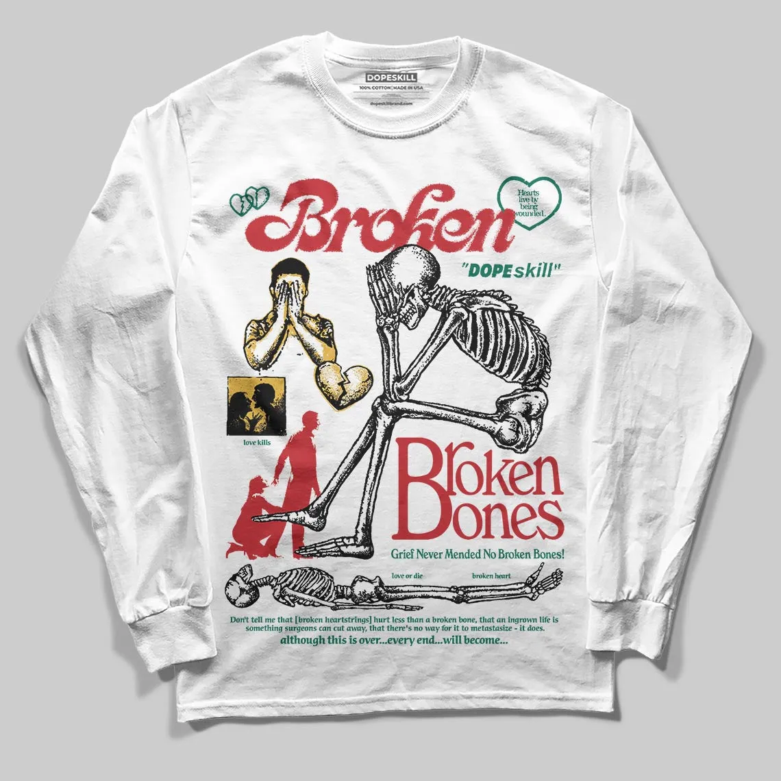 Mexico 'El Vuelo' 3s DopeSkill Long Sleeve T-Shirt Broken Bones Graphic sold by DopeSkill