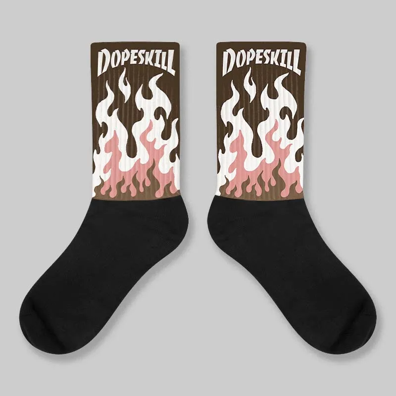 Baroque Brown 1s DopeSkill Sublimated Sock FIRE Graphic sold by DopeSkill