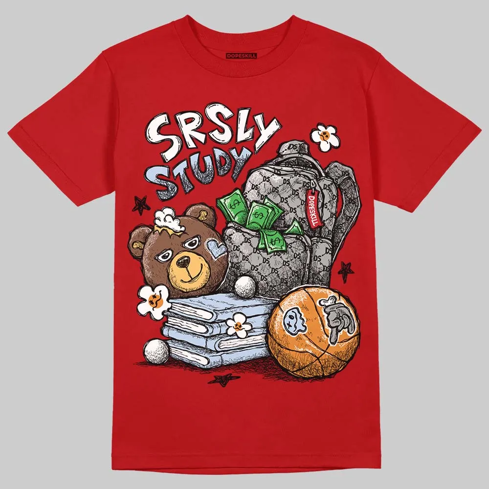 Fire Red “Black Tongue” 5s DopeSkill T-Shirt SRSLY Study Graphic sold by DopeSkill product image thumbnail 3