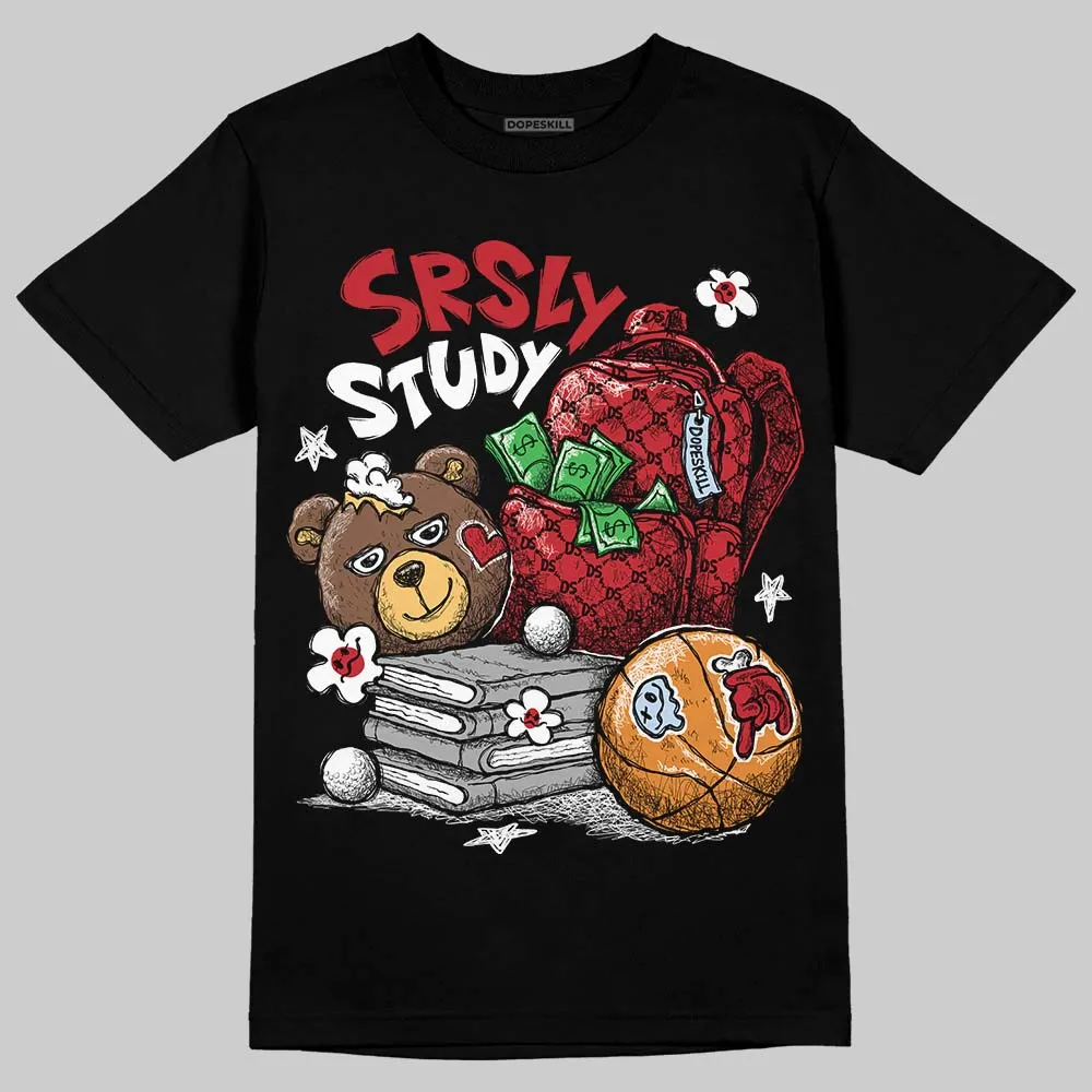 Fire Red “Black Tongue” 5s DopeSkill T-Shirt SRSLY Study Graphic sold by DopeSkill product image thumbnail 2