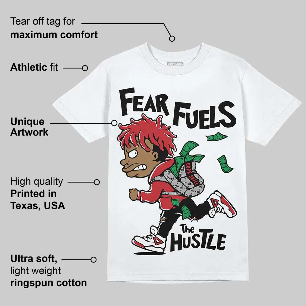 Fire Red “Black Tongue” 5s DopeSkill T-Shirt Fear Fuels The Hustle Graphic sold by DopeSkill product image thumbnail 4
