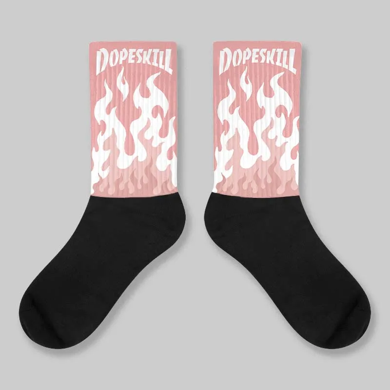 Dusty Rose 40s DopeSkill Sublimated Sock FIRE Graphic sold by DopeSkill
