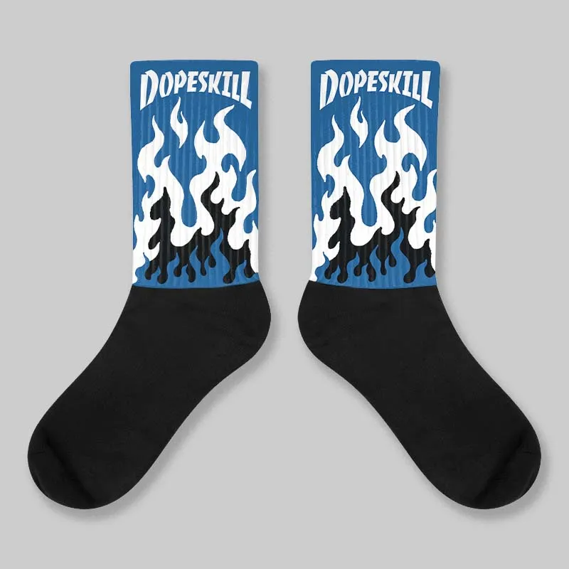 Storm Blue 1s 2025 DopeSkill Sublimated Sock FIRE Graphic sold by DopeSkill