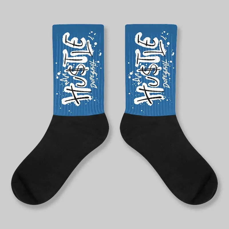 Storm Blue 1s 2025 DopeSkill Sublimated Sock Hustle Graphic sold by DopeSkill