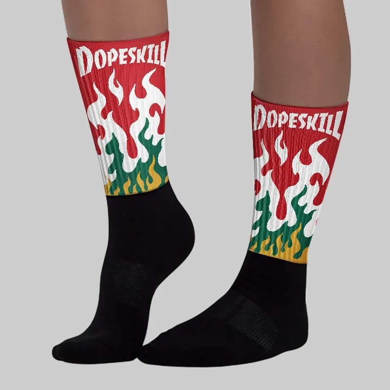 Mexico 'El Vuelo' 3s DopeSkill Sublimated Sock FIRE Graphic sold by DopeSkill product image thumbnail 3