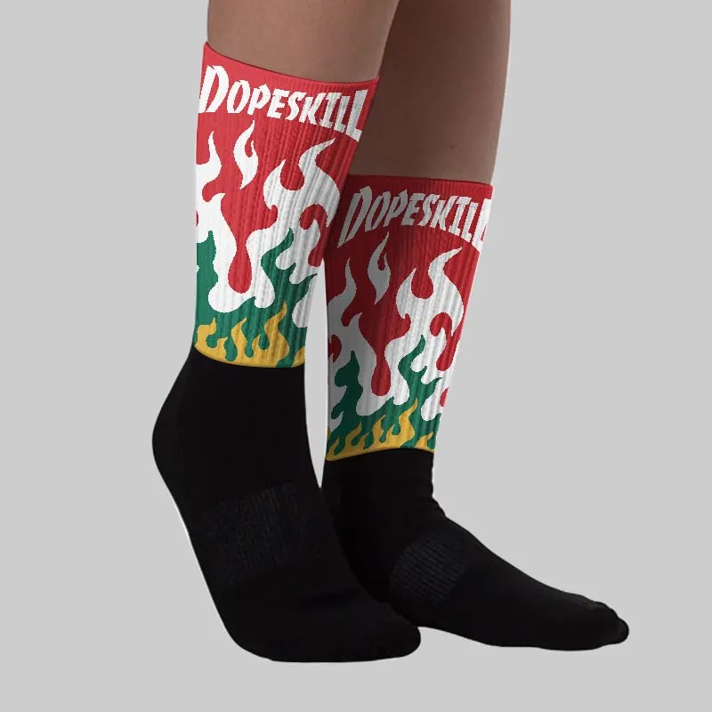 Mexico 'El Vuelo' 3s DopeSkill Sublimated Sock FIRE Graphic sold by DopeSkill product image thumbnail 2