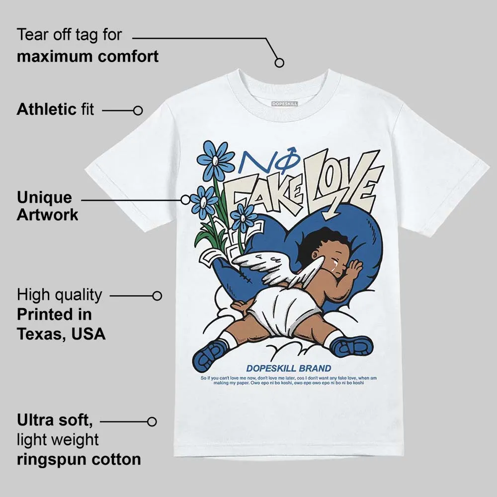 Storm Blue 1s 2025 DopeSkill T-Shirt No Fake Love Graphic sold by DopeSkill product image thumbnail 3