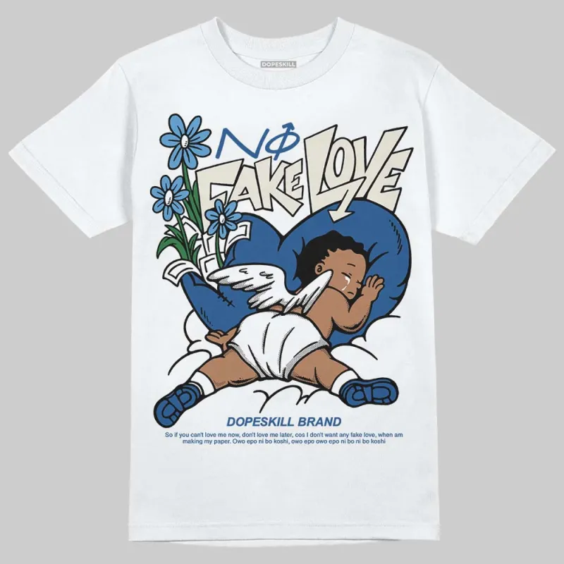 Storm Blue 1s 2025 DopeSkill T-Shirt No Fake Love Graphic sold by DopeSkill