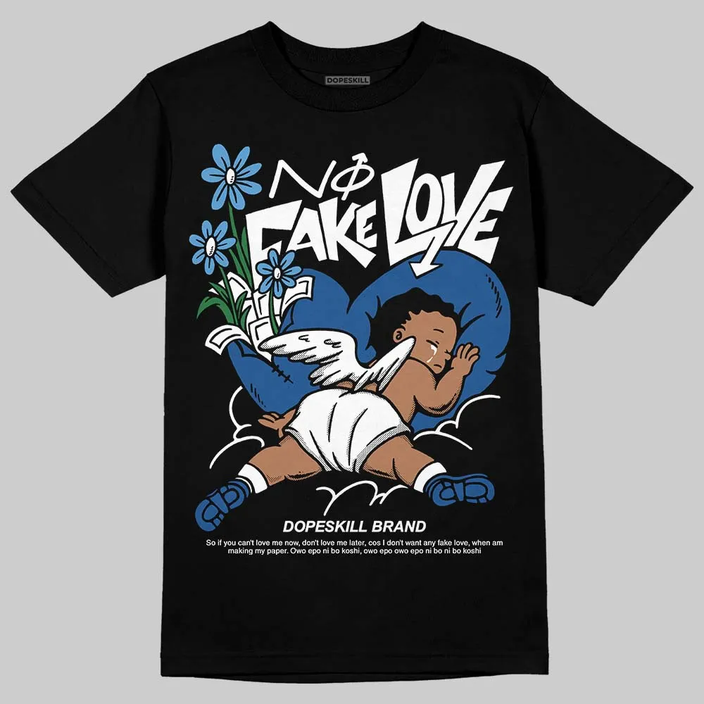 Storm Blue 1s 2025 DopeSkill T-Shirt No Fake Love Graphic sold by DopeSkill product image thumbnail 2
