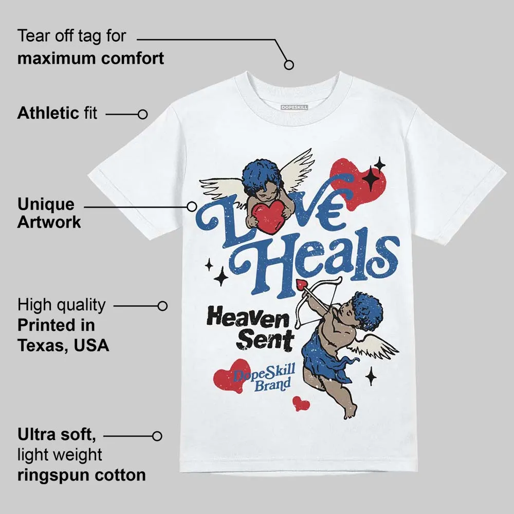 Storm Blue 1s 2025 DopeSkill T-Shirt New Love Heals Graphic sold by DopeSkill product image thumbnail 3