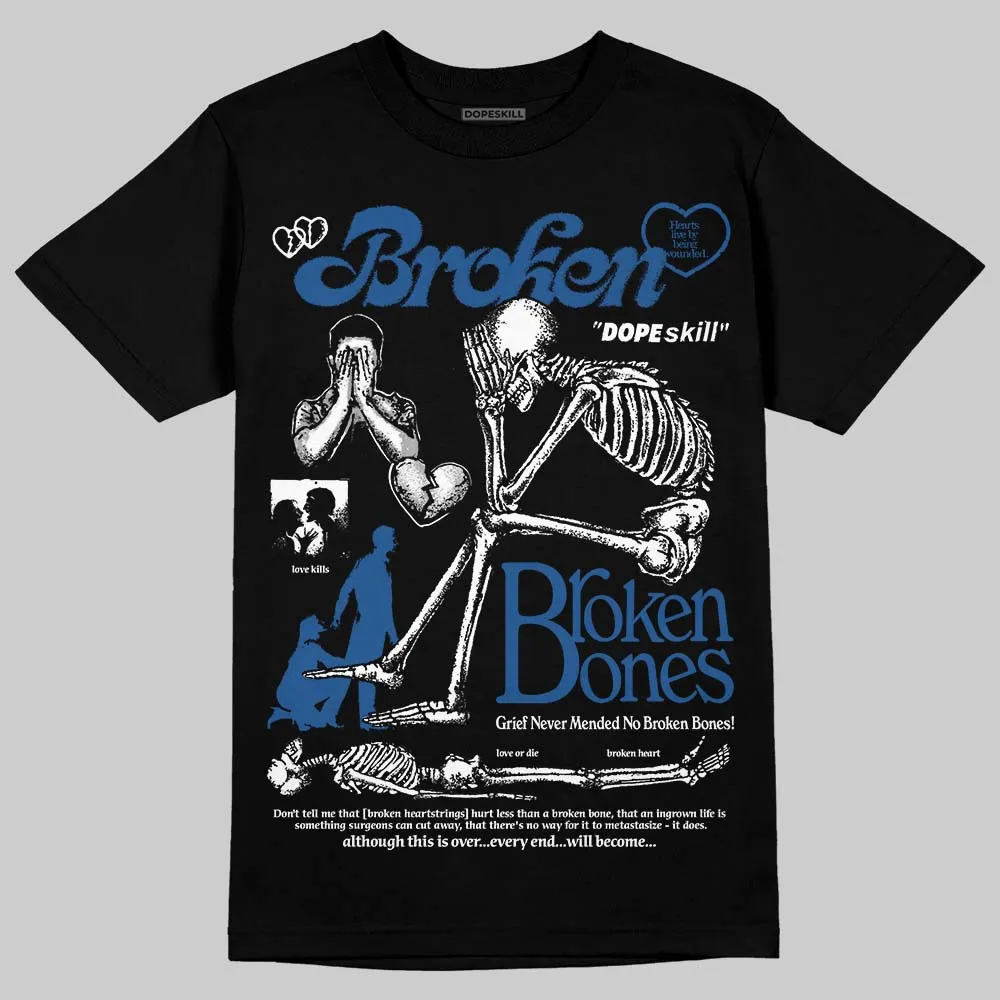 Storm Blue 1s 2025 DopeSkill T-Shirt Broken Bones Graphic sold by DopeSkill product image thumbnail 2