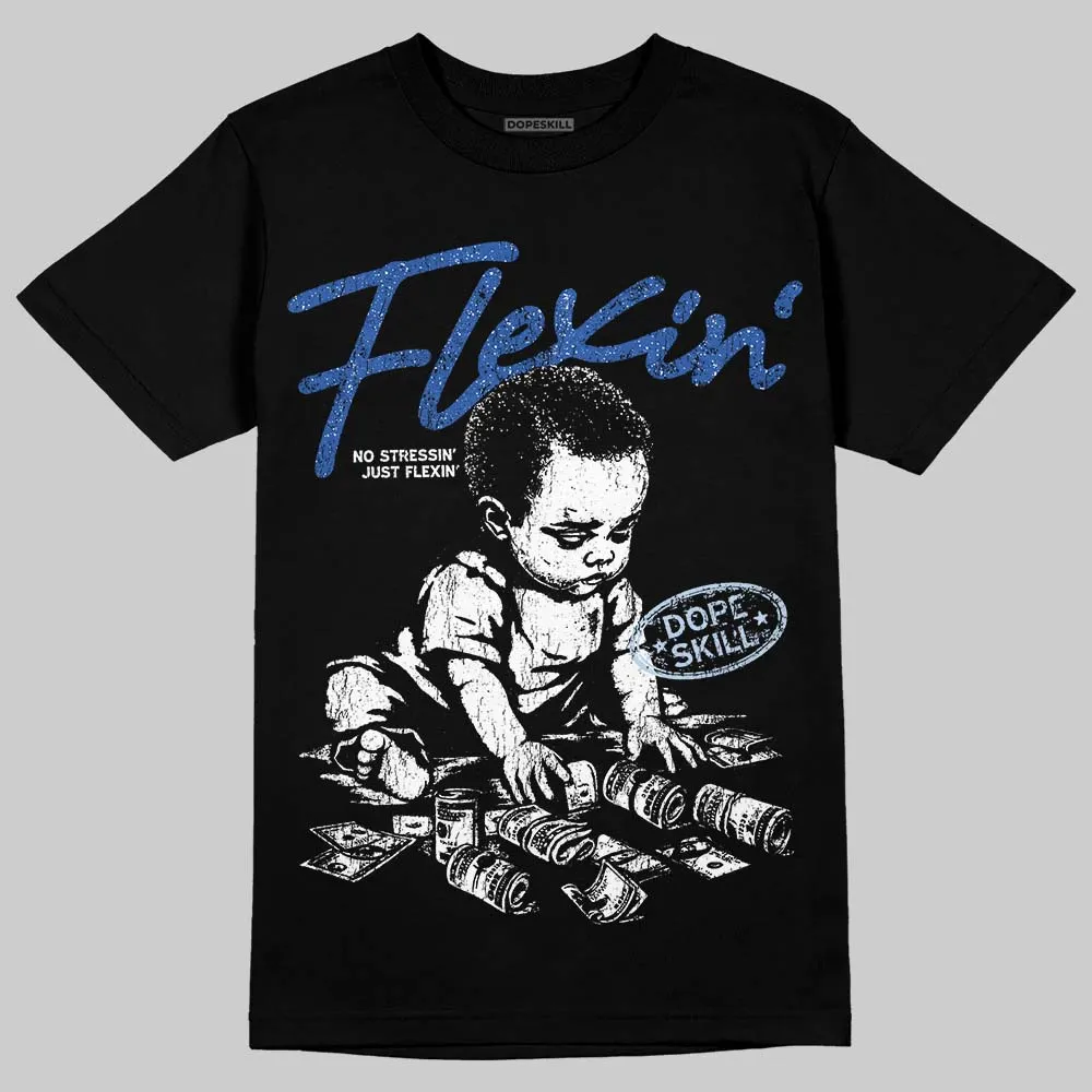Awake NY x Racer Blue 5s DopeSkill T-Shirt Flexin' Graphic sold by DopeSkill product image thumbnail 2