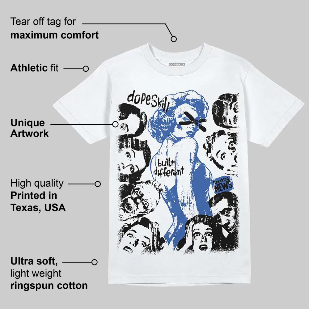 Awake NY x Racer Blue 5s DopeSkill T-Shirt Built Different Graphic sold by DopeSkill product image thumbnail 3