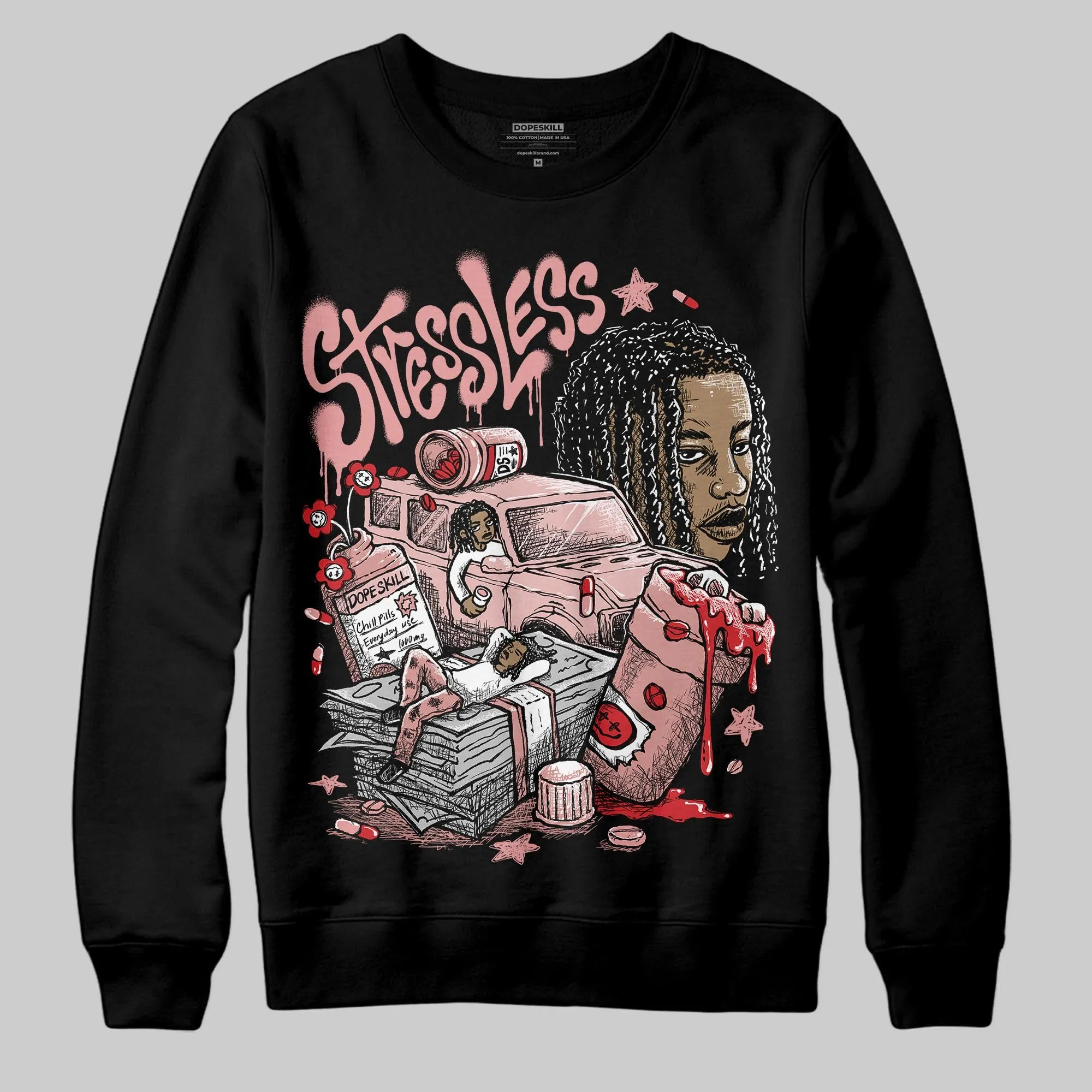 Dusty Rose 40s DopeSkill Sweatshirt Stressless Graphic sold by DopeSkill product image thumbnail 2