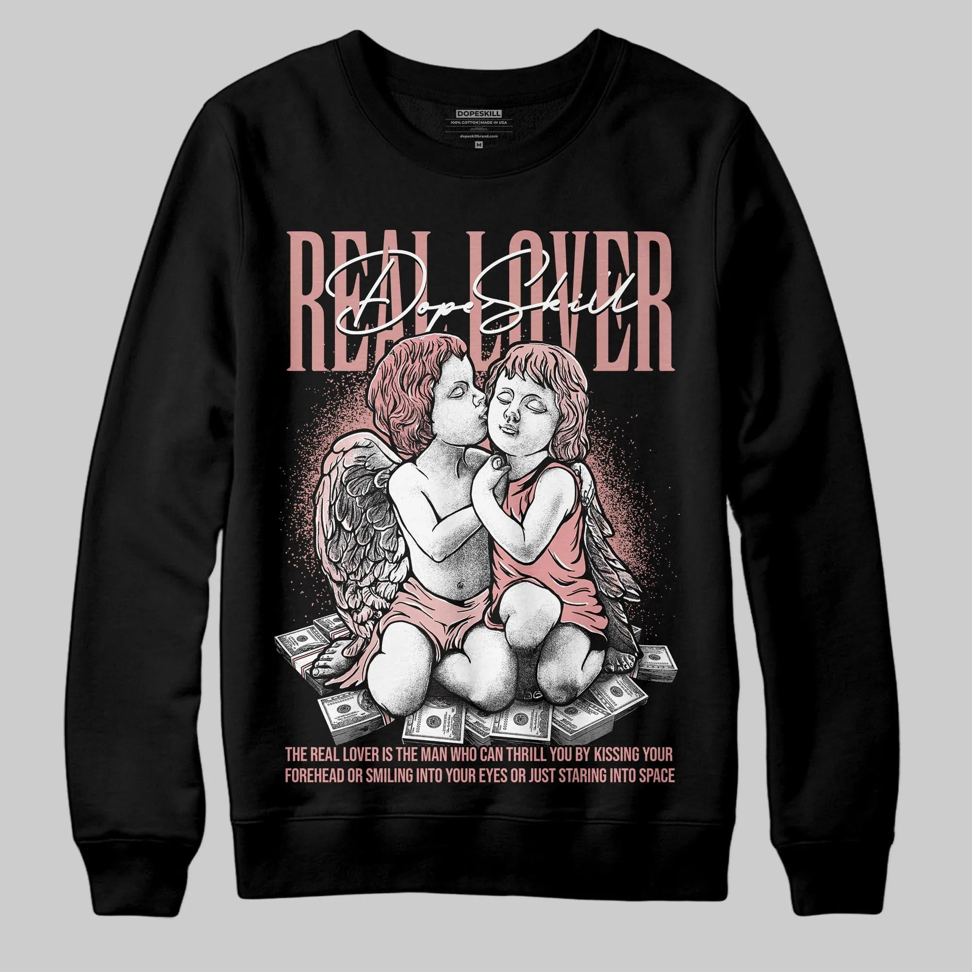 Dusty Rose 40s DopeSkill Sweatshirt Real Lover Graphic sold by DopeSkill product image thumbnail 2