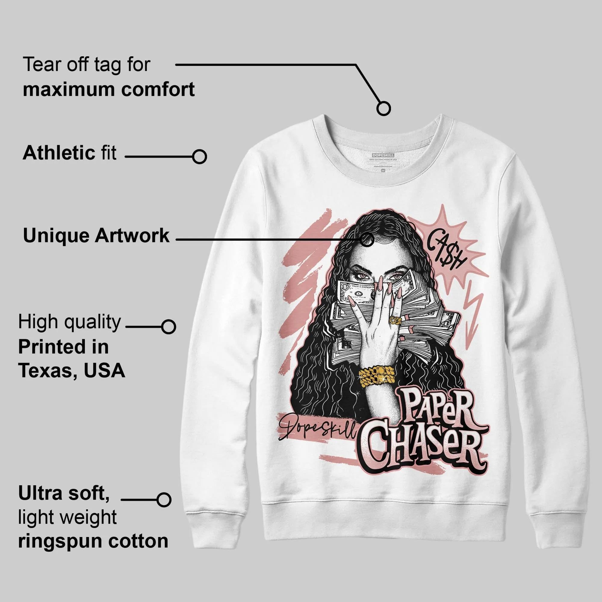 Dusty Rose 40s DopeSkill Sweatshirt NPC Graphic sold by DopeSkill product image thumbnail 3