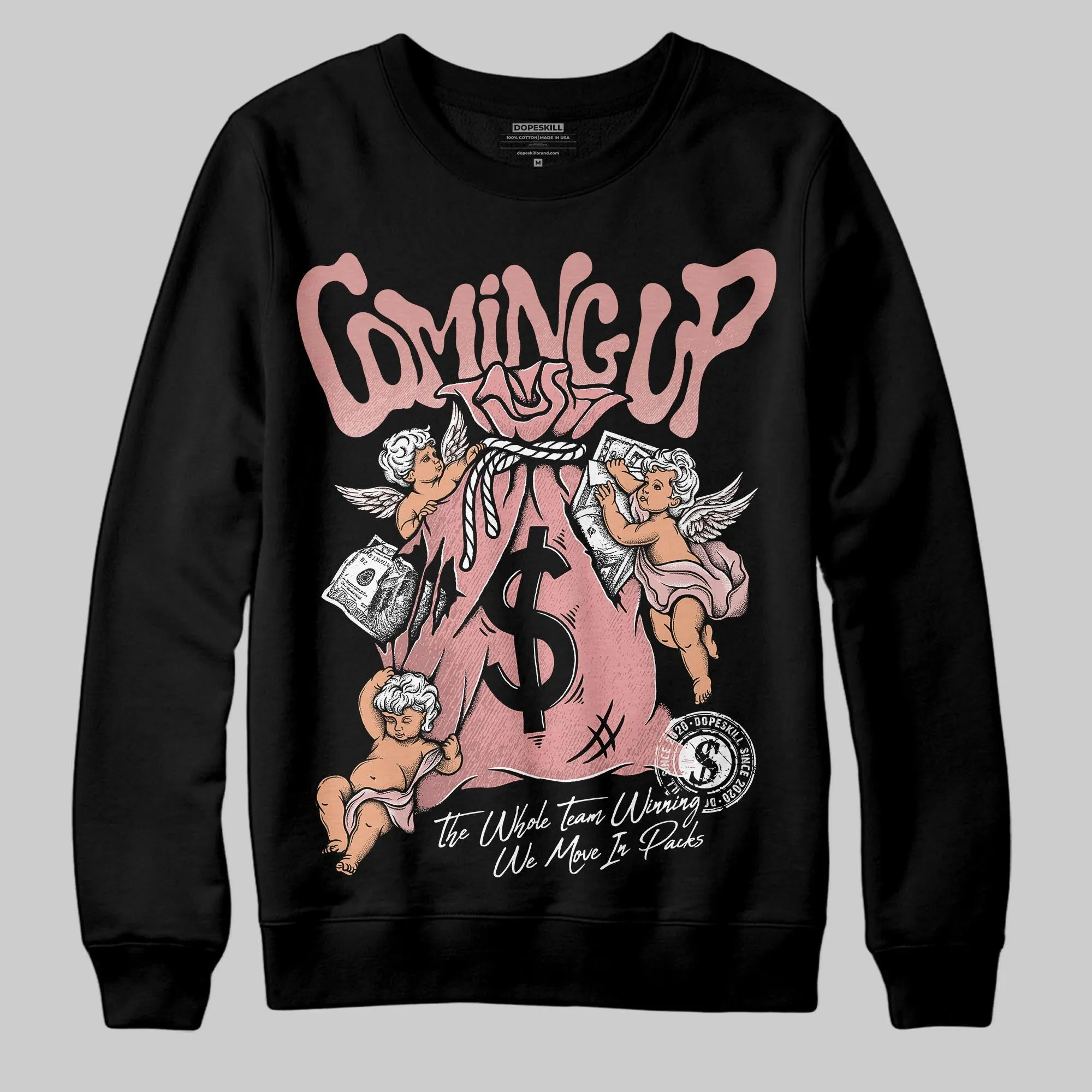 Dusty Rose 40s DopeSkill Sweatshirt Money Bag Coming Up Graphic sold by DopeSkill product image thumbnail 2