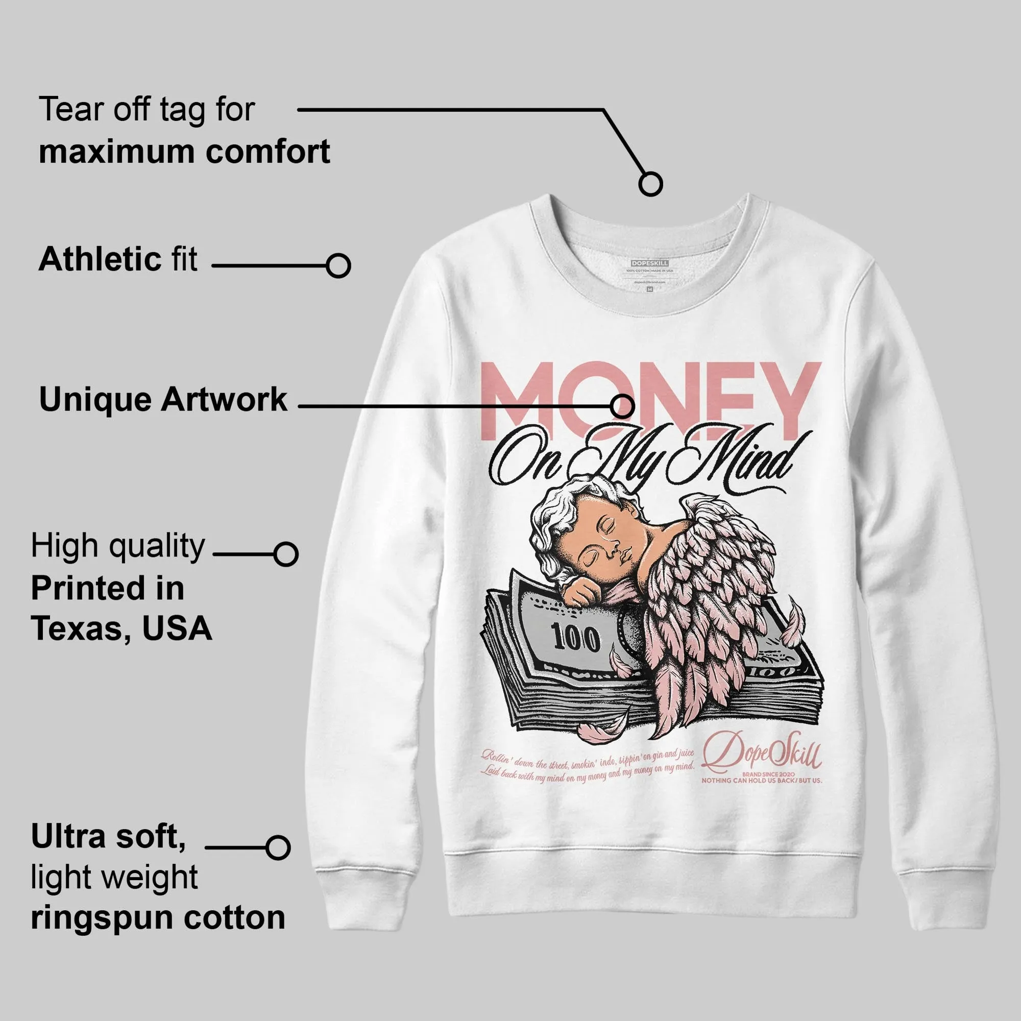 Dusty Rose 40s DopeSkill Sweatshirt MOMM Graphic sold by DopeSkill product image thumbnail 3
