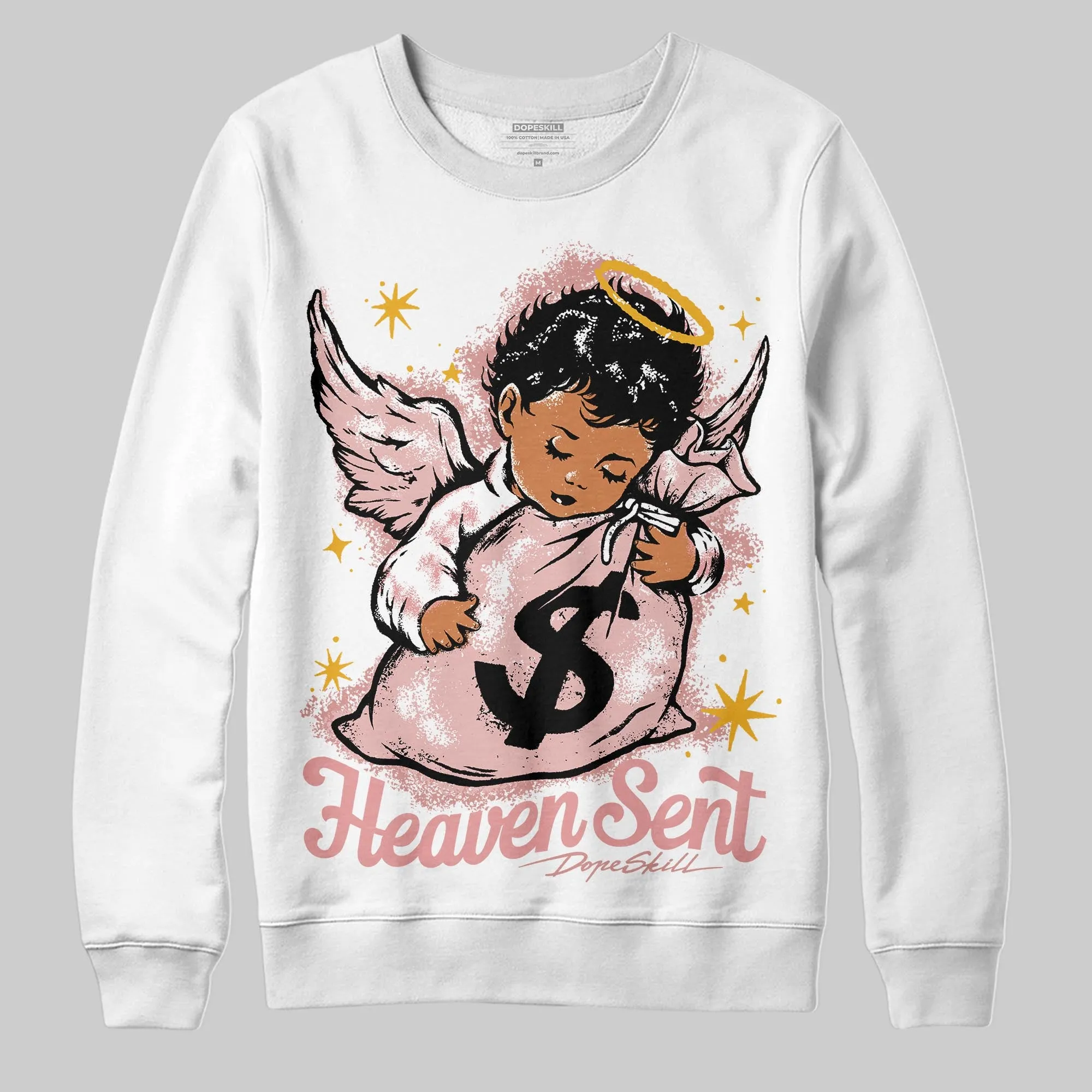 Dusty Rose 40s DopeSkill Sweatshirt Heaven Sent Graphic sold by DopeSkill