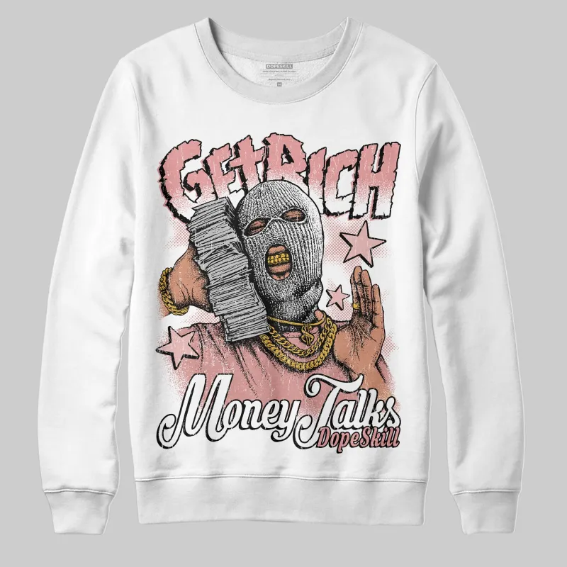 Dusty Rose 40s DopeSkill Sweatshirt Get Rich Graphic sold by DopeSkill