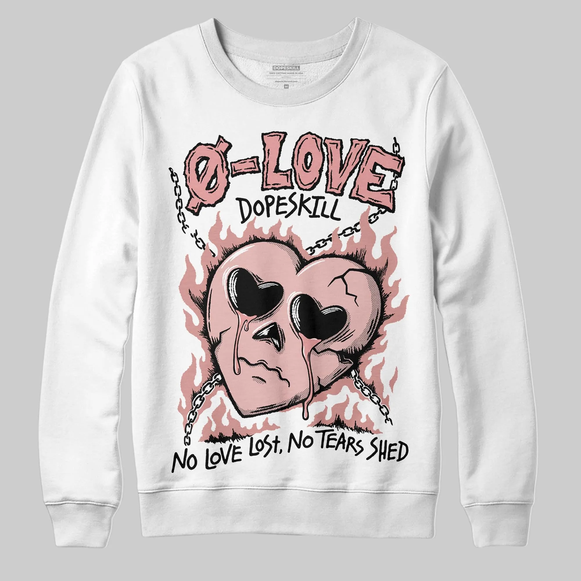 Dusty Rose 40s DopeSkill Sweatshirt Crying Heart Graphic sold by DopeSkill