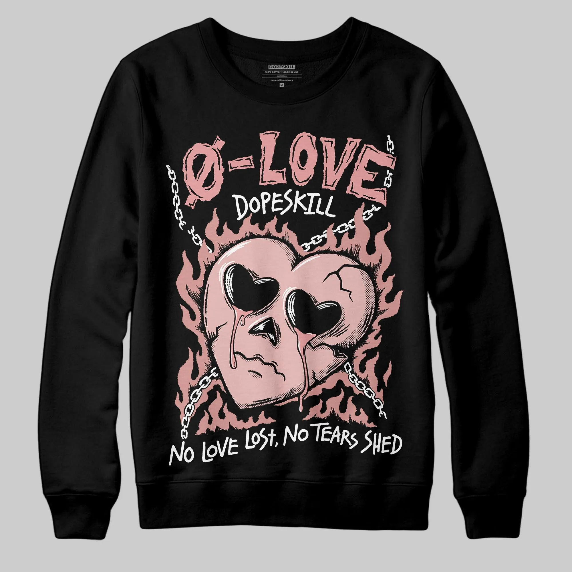 Dusty Rose 40s DopeSkill Sweatshirt Crying Heart Graphic sold by DopeSkill product image thumbnail 2