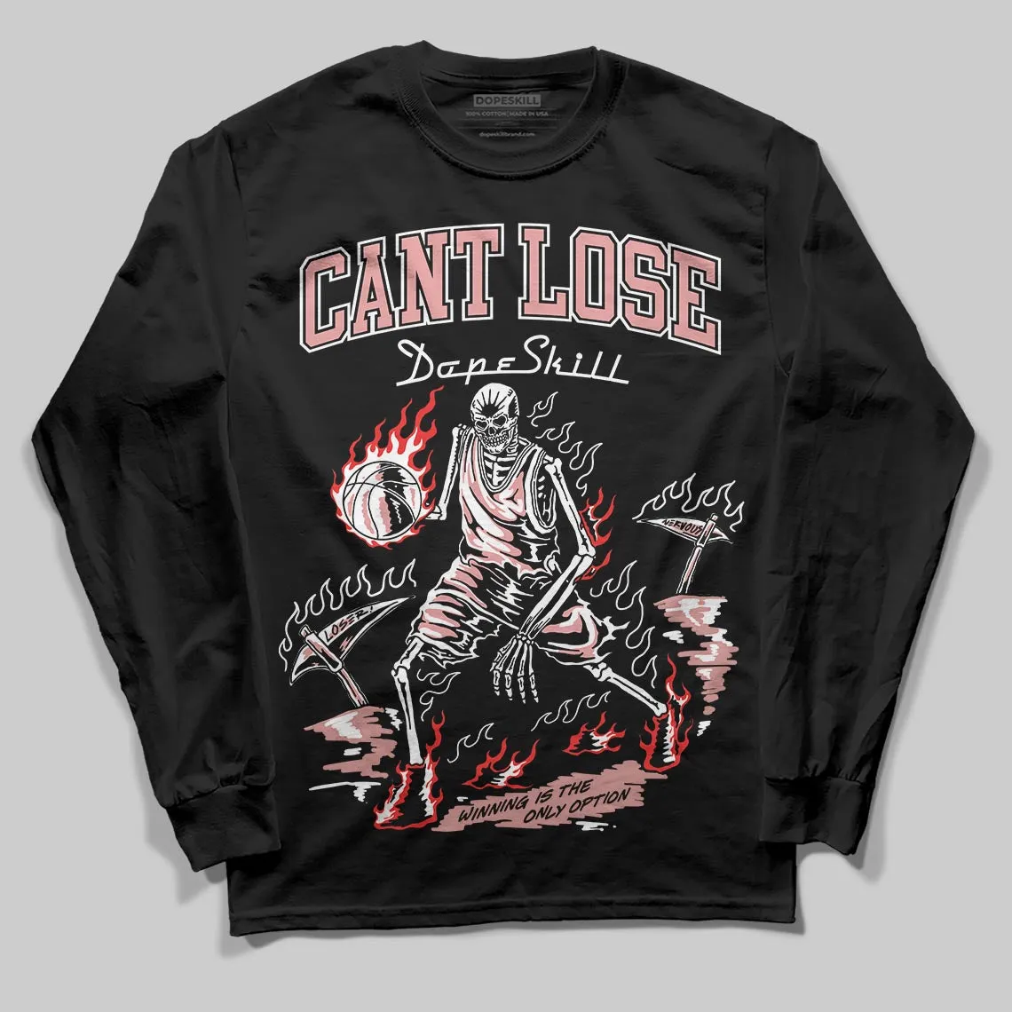 Dusty Rose 40s DopeSkill Long Sleeve T-Shirt Cant Lose Graphic sold by DopeSkill product image thumbnail 2