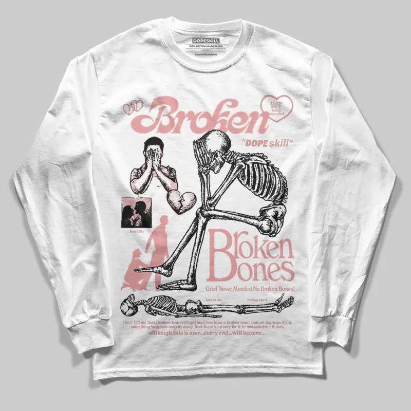 Dusty Rose 40s DopeSkill Long Sleeve T-Shirt Broken Bones Graphic sold by DopeSkill
