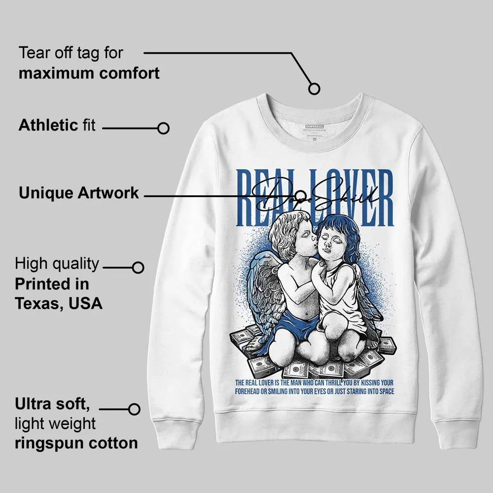 Storm Blue 1s 2025 DopeSkill Sweatshirt Real Lover Graphic sold by DopeSkill product image thumbnail 3