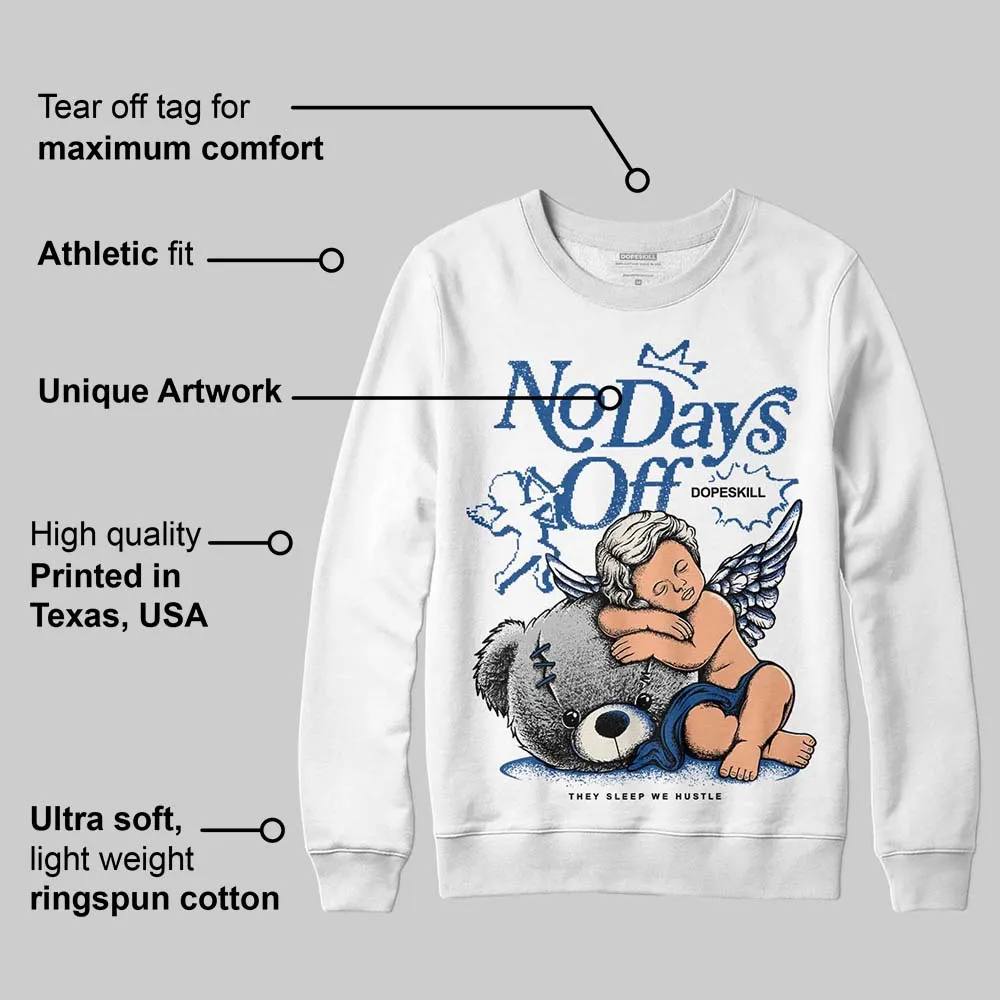 Storm Blue 1s 2025 DopeSkill Sweatshirt New No Days Off Graphic sold by DopeSkill product image thumbnail 3