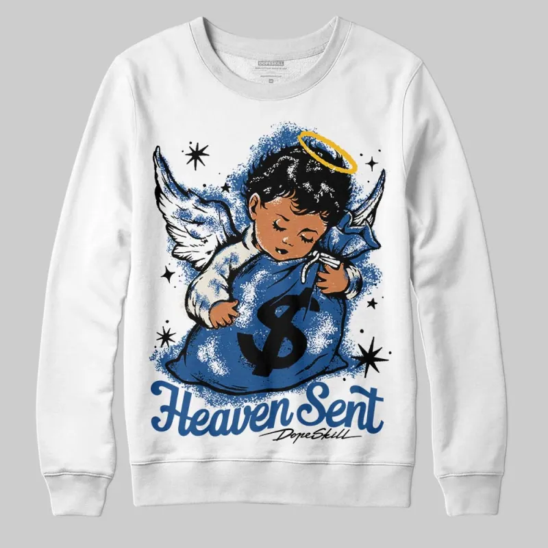 Storm Blue 1s 2025 DopeSkill Sweatshirt Heaven Sent Graphic sold by DopeSkill