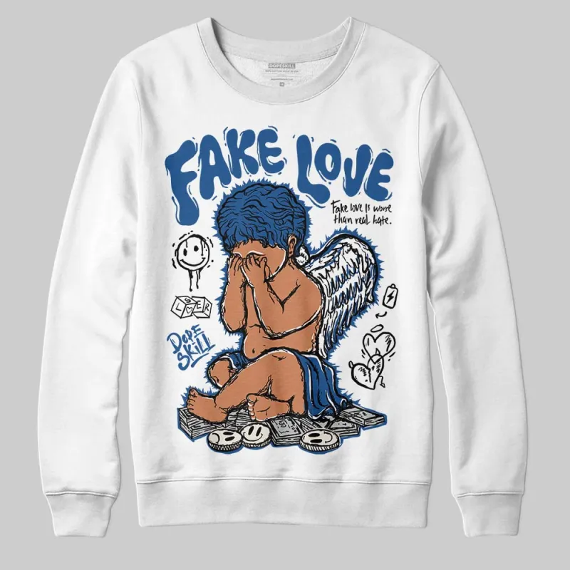 Storm Blue 1s 2025 DopeSkill Sweatshirt False Love Graphic sold by DopeSkill