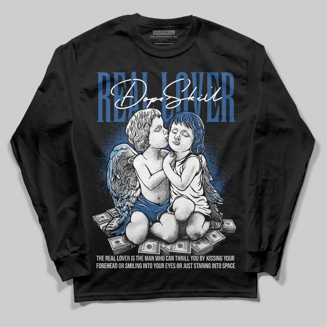 Storm Blue 1s 2025 DopeSkill Long Sleeve T-Shirt Real Lover Graphic sold by DopeSkill product image thumbnail 2