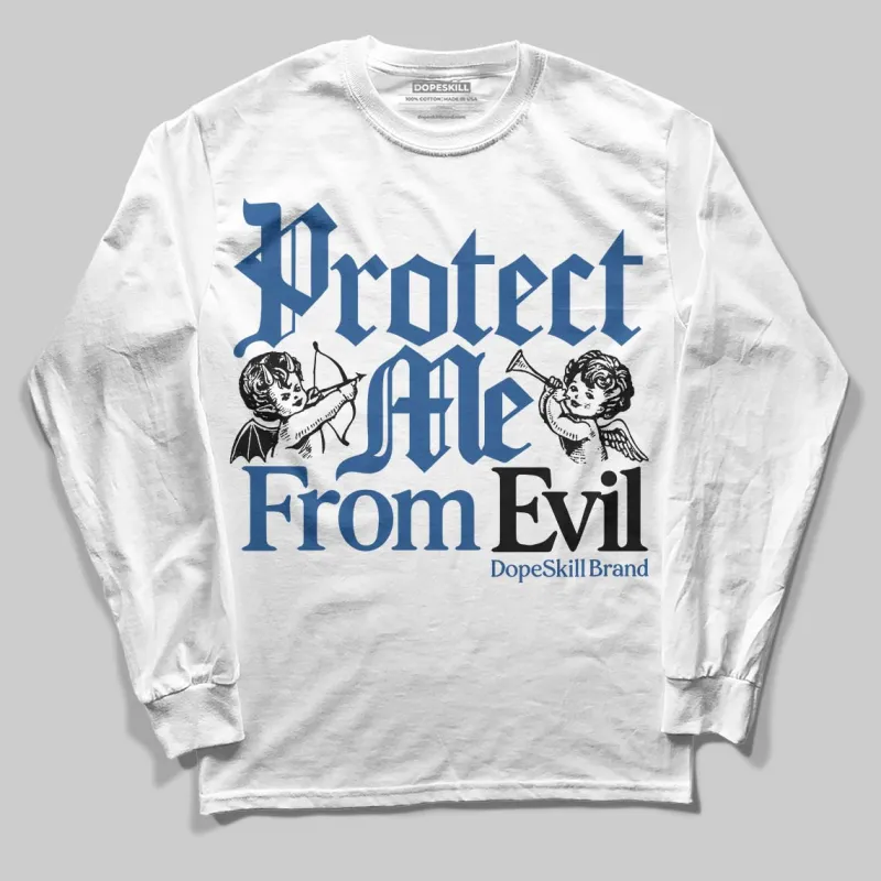 Storm Blue 1s 2025 DopeSkill Long Sleeve T-Shirt Protect Me From Evil Graphic sold by DopeSkill