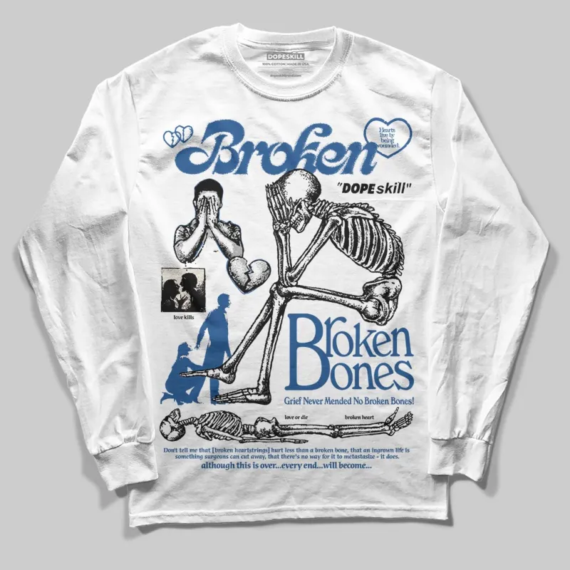 Storm Blue 1s 2025 DopeSkill Long Sleeve T-Shirt Broken Bones Graphic sold by DopeSkill