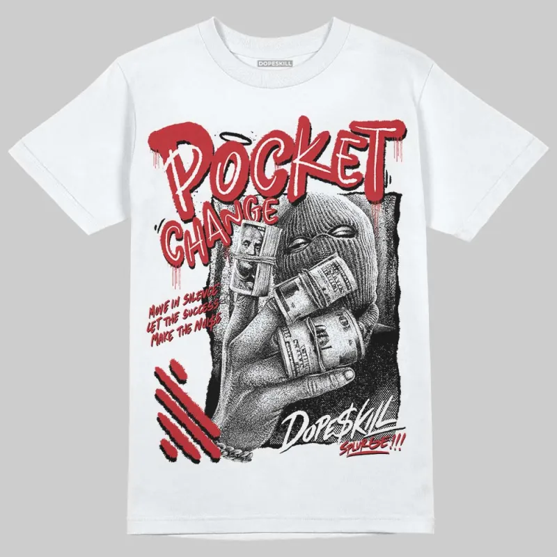 Fire Red “Black Tongue” 5s DopeSkill T-Shirt Pocket Change Graphic sold by DopeSkill