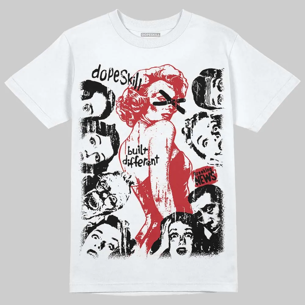 Fire Red “Black Tongue” 5s DopeSkill T-Shirt Built Different Graphic sold by DopeSkill