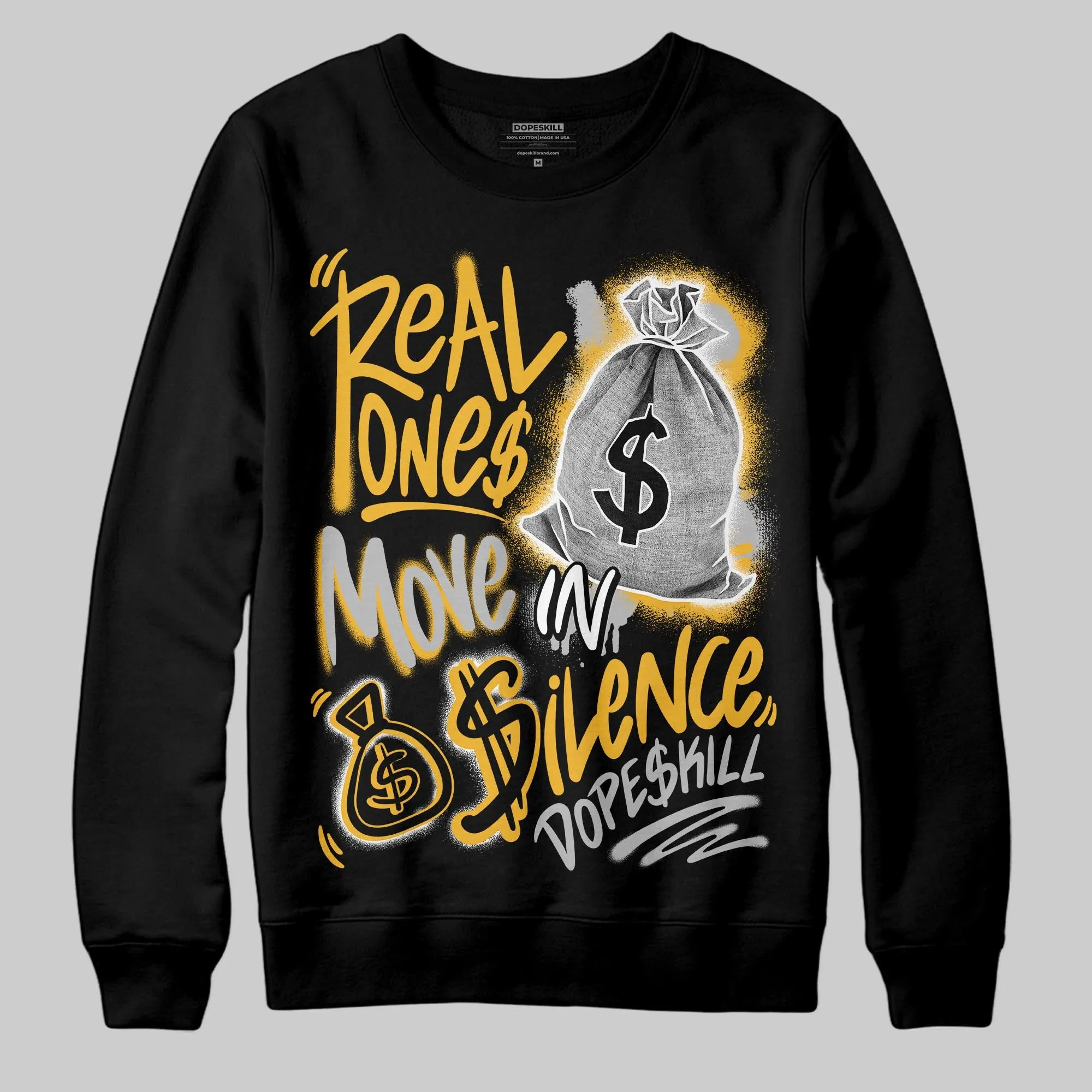 Tokyo 5s DopeSkill Sweatshirt Real Ones Move In Silence Graphic sold by DopeSkill