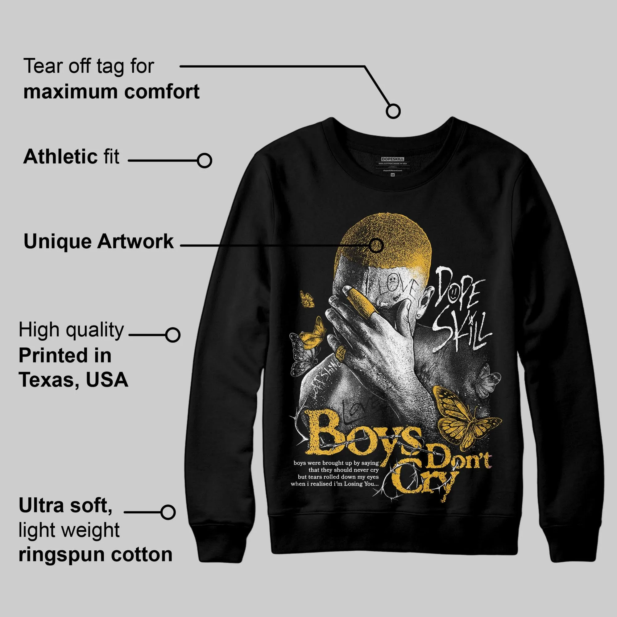 Tokyo 5s DopeSkill Sweatshirt Boys Don't Cry Graphic sold by DopeSkill product image thumbnail 3