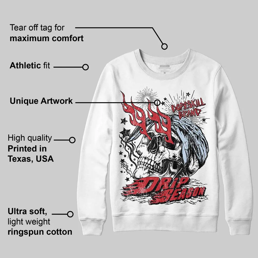 Fire Red “Black Tongue” 5s DopeSkill Sweatshirt Drip Season Graphic sold by DopeSkill product image thumbnail 3