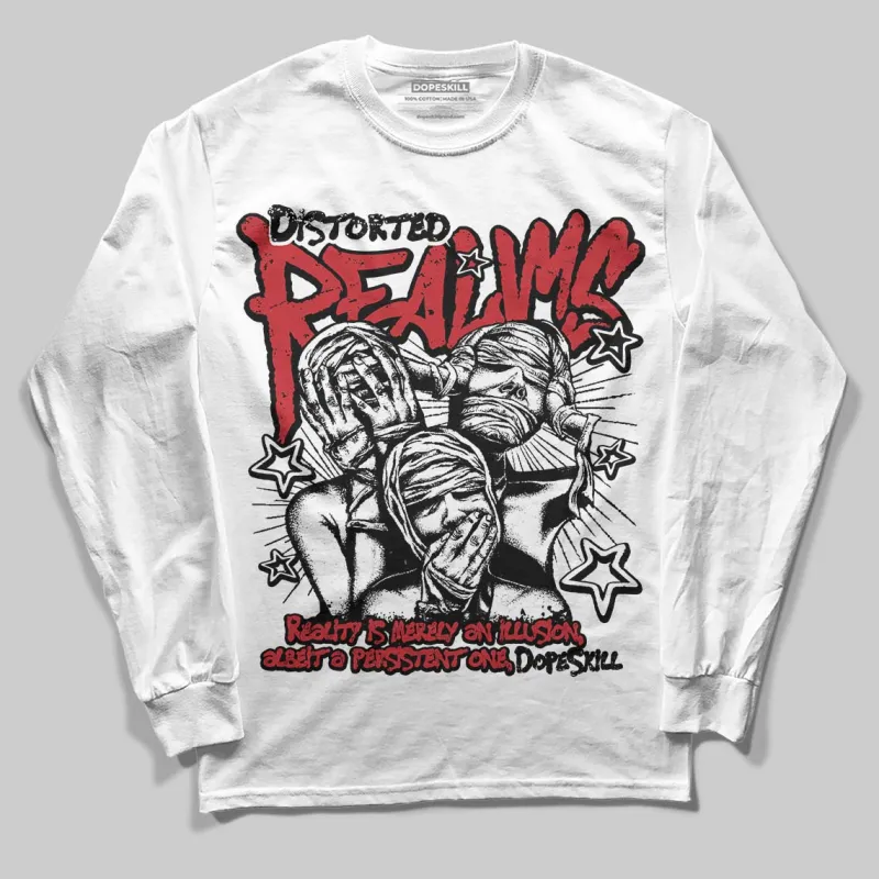 Fire Red “Black Tongue” 5s DopeSkill Long Sleeve T-Shirt Distorted Realms Graphic sold by DopeSkill