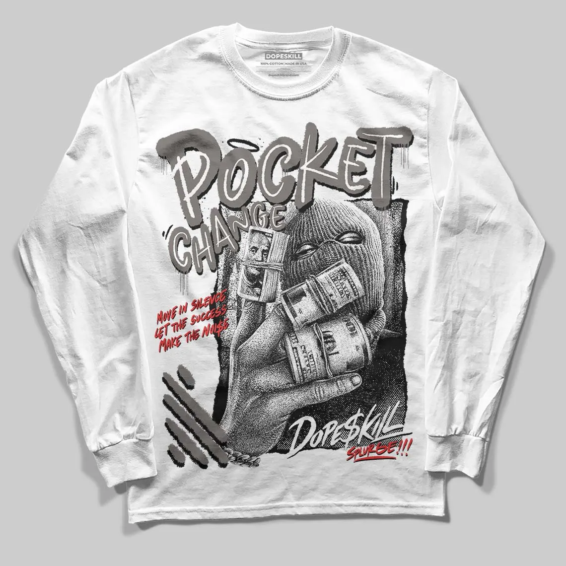 Cave Stone 4s DopeSkill Long Sleeve T-Shirt Pocket Change Graphic sold by DopeSkill