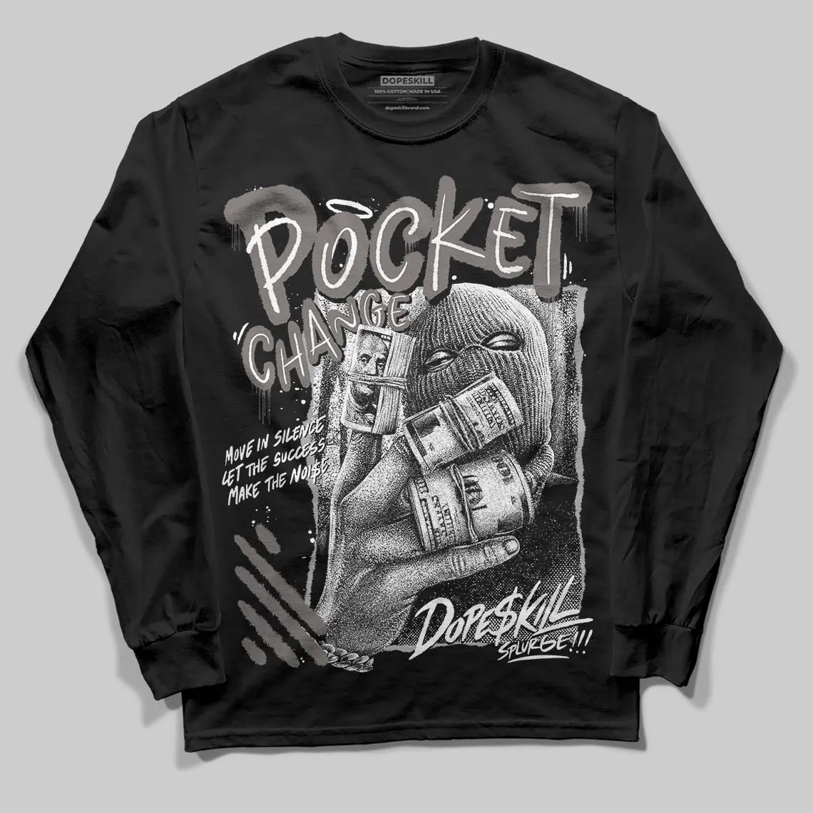 Cave Stone 4s DopeSkill Long Sleeve T-Shirt Pocket Change Graphic sold by DopeSkill product image thumbnail 2