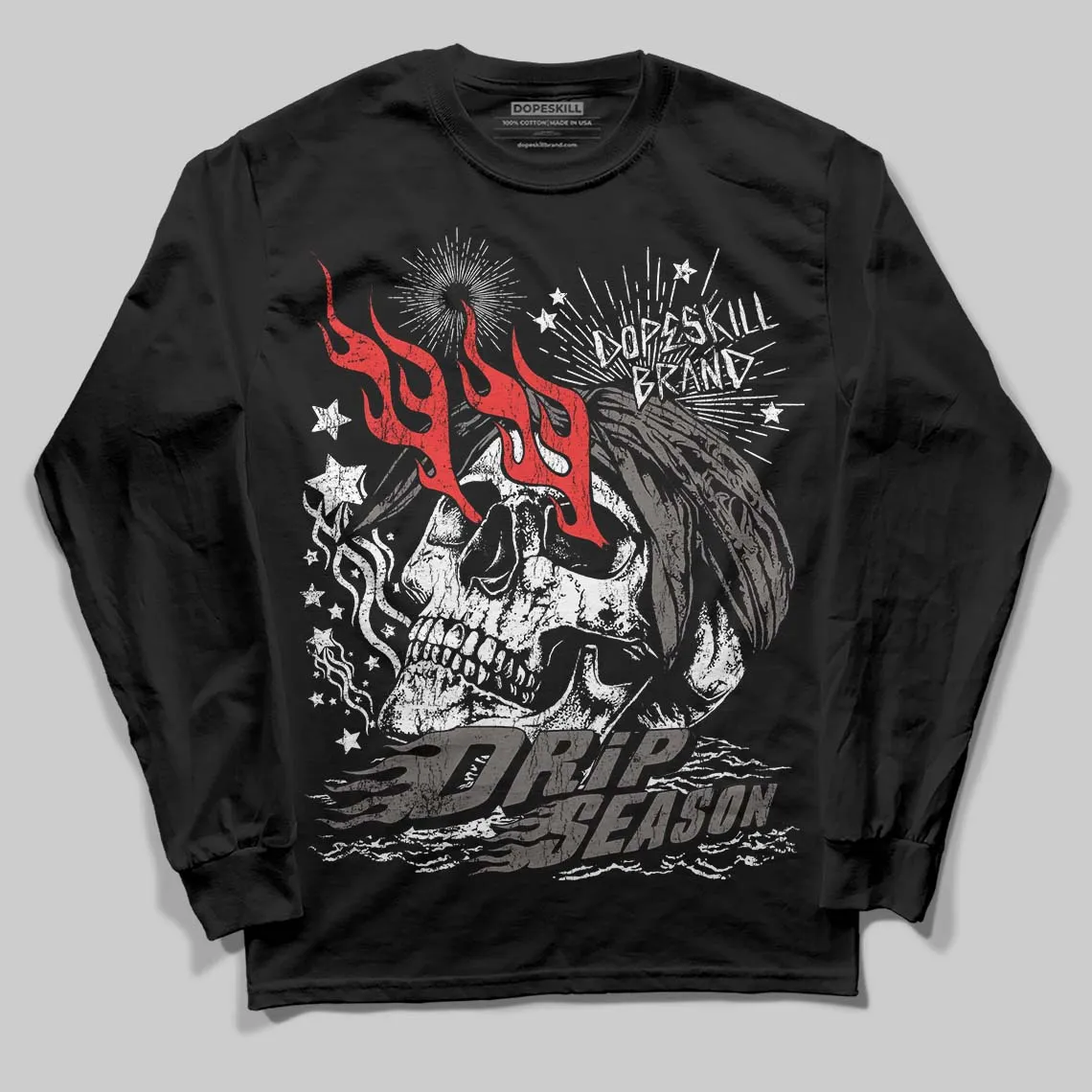 Cave Stone 4s DopeSkill Long Sleeve T-Shirt Drip Season Graphic sold by DopeSkill product image thumbnail 2
