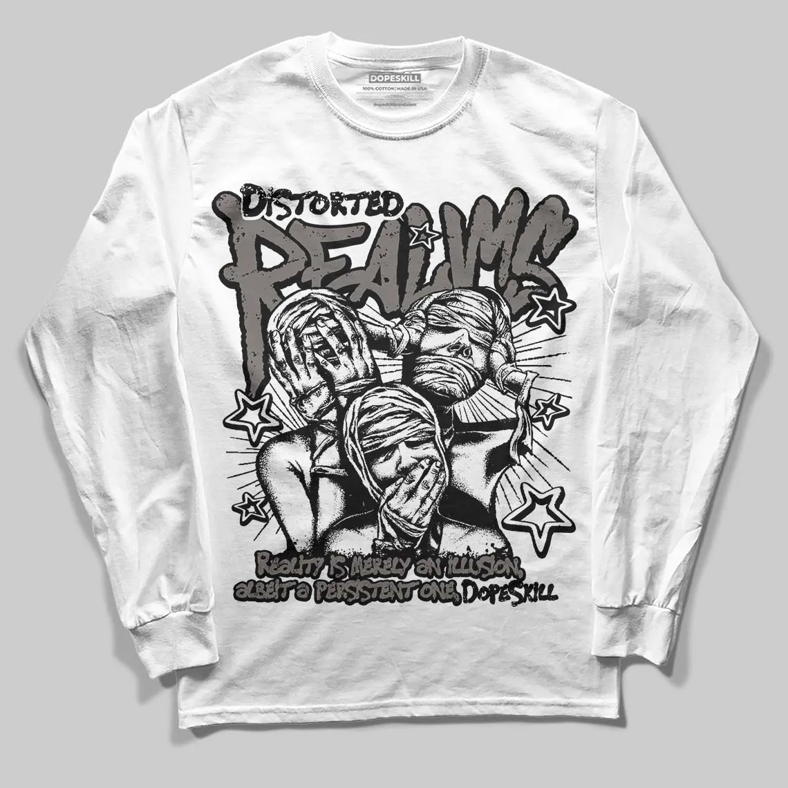 Cave Stone 4s DopeSkill Long Sleeve T-Shirt Distorted Realms Graphic sold by DopeSkill