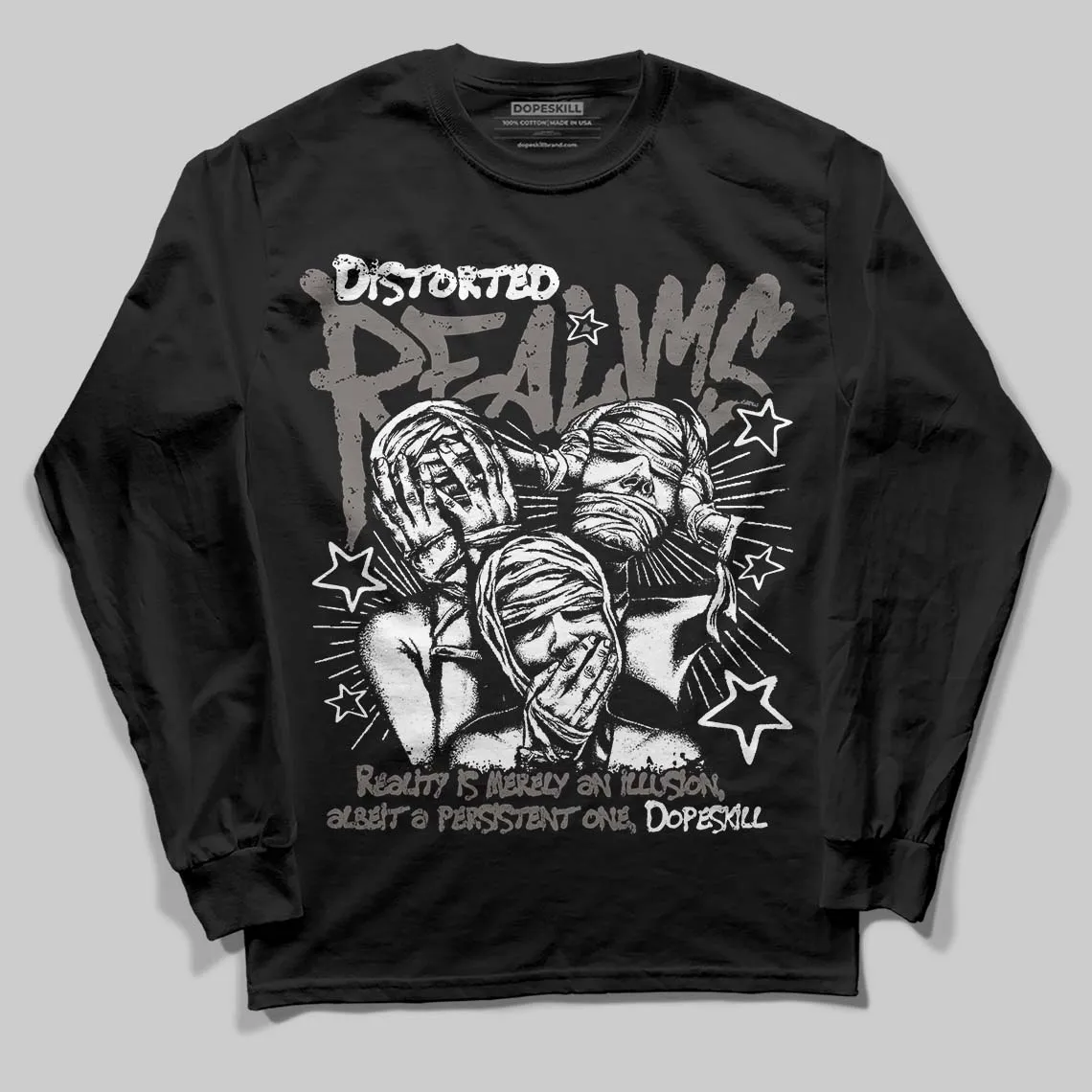 Cave Stone 4s DopeSkill Long Sleeve T-Shirt Distorted Realms Graphic sold by DopeSkill product image thumbnail 2