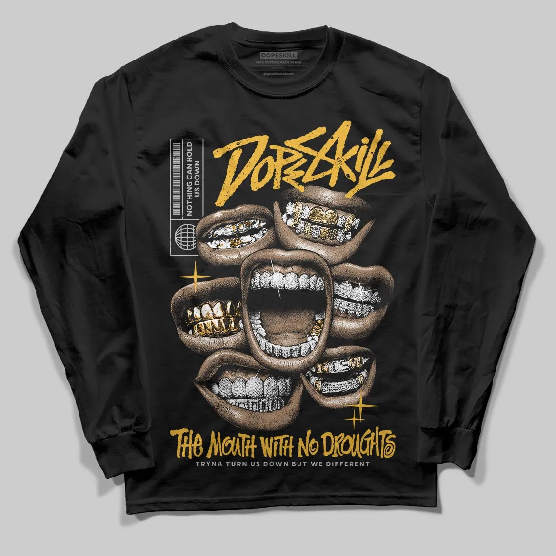 Tokyo 5s DopeSkill Long Sleeve T-Shirt The Mouth With No Droughts Graphic sold by DopeSkill